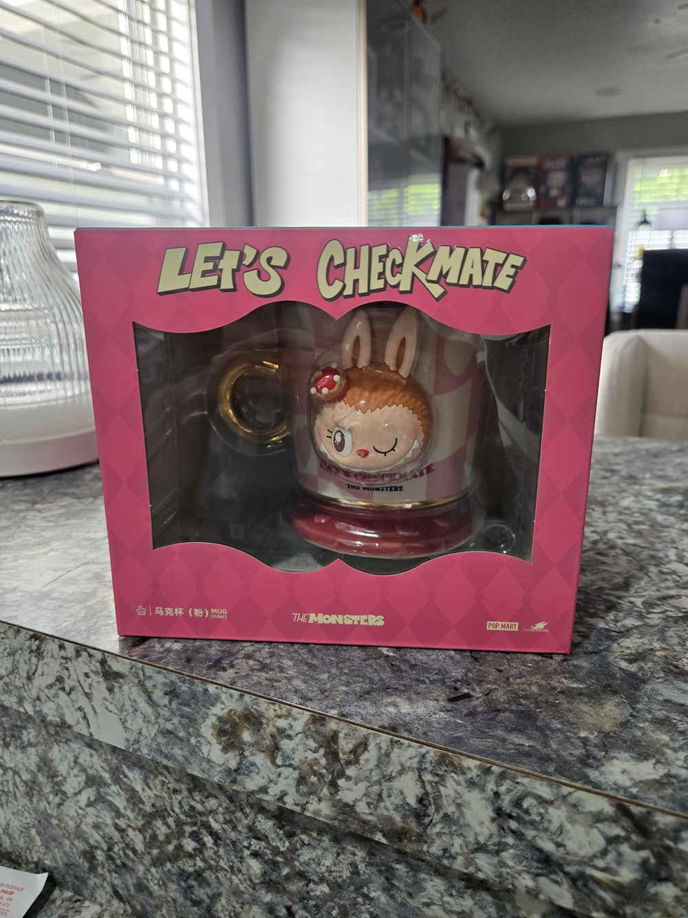 Let's Checkmate Pink The Monsters Mug Pink